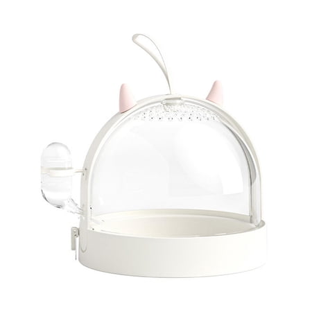 Hamster Transport Cage, Portable Mouse Travel Case, Small Animal Transport Cage, White