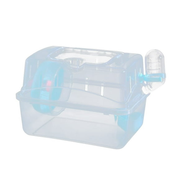 Hamster Travel Case with Food Bowl Running Wheel Multifunctional Portable Hamster Carrier Small Pet Crate Pet Supplies