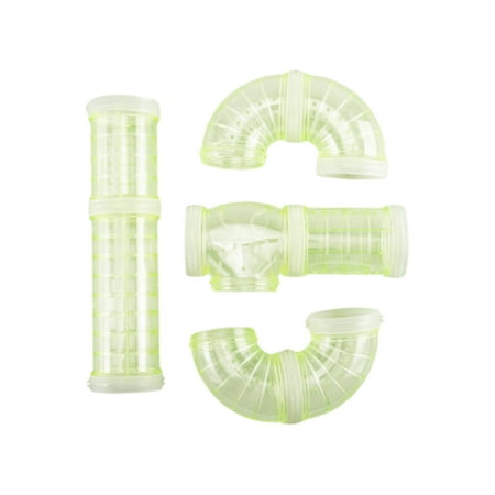 Hamster Tube Set 8Pcs DIY Hamster Toy for Small Animals Rat Cage Accessories Yellow