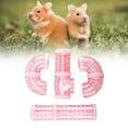 thumbnail image 1 of Hamster Tubes, Adventure External Pipe Set Transparent Hamster Cage Accessories Toys to Expand Space DIY Connection Tunnel Rat Toy Pink, 1 of 10
