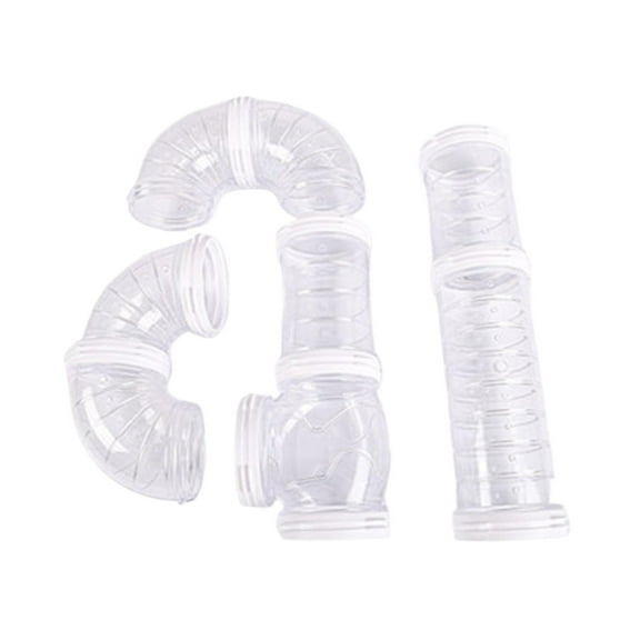 Hamster Tunnel Tube Toy Rabbits Toy Clear DIY Assemble Pipe for Hamster for Guinea Pigs, Gerbils Playtube Toy Tube