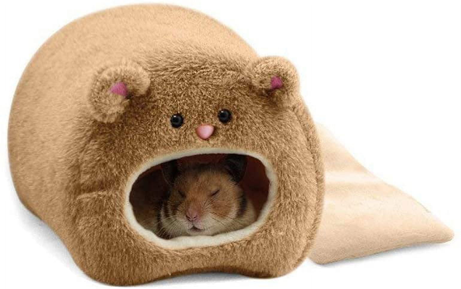 Image showcasing Hamster Warm Bed House Cusion Fleece Hut Hanging Hammock Cute Toy Nest ...