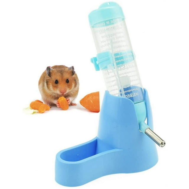 Hamster Water Bottle, 125 ML Small Animal Water Bottle Water Auto Dispenser with Food Container