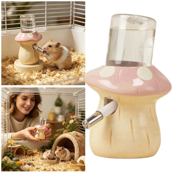 Hamster Water Bottle Ceramic Hamster Water Dispenser With Leakproof Bottle For Rabbits Pigs Hedgehogs Chinchillas. prom decorations