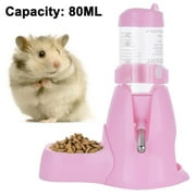 Hamster Water Bottle,Little Pet Automatic Drinking Bottle with Food Container Base Hut Hanging Water Feeding Bottles Auto Dispenser for Small Animals