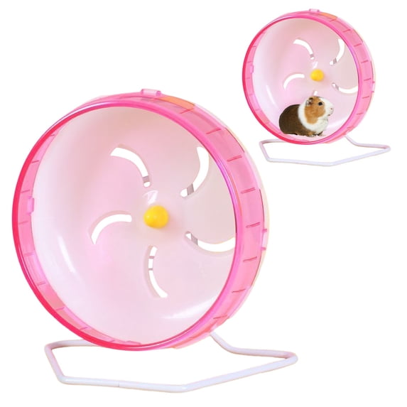 Hamster Wheel,Hamster Exercise Wheel Silent Treadmill Running Cage with Bracket Suitable for Hamsters Golden Bears Gerbils,Blue