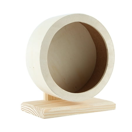 Hamster Wheel, Wood Hamster Exercise Wheel, Small Animals Silent Wheel Playing Toy Gerbil Mice Chinchillas Hedgehogs Guinea Pigs - M
