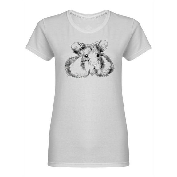 Hamster With Big Cheeks. Shaped T-Shirt Women -Image by Shutterstock, Female XX-Large