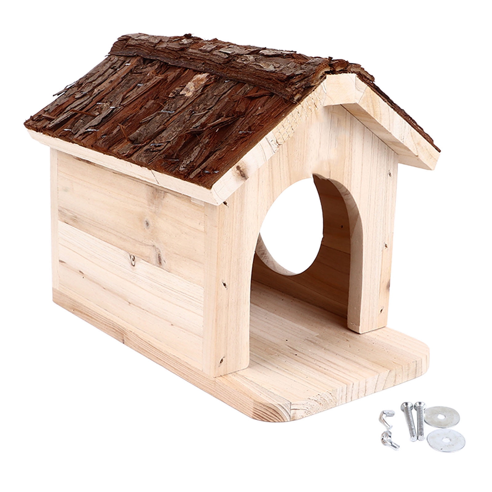 Hamster Wooden House Handcrafted Large Space Small Animal Hideout Hut for Guinea Pig Chinchilla
