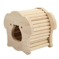 Hamster Wooden House Pig Head Shape Wooden Hamster Hut with Funny