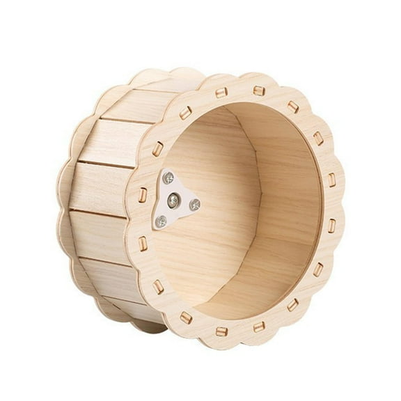 Hamster Wooden Running Wheel Exercise Wheel Quiet Cage Accessories, Small Pet Treadmill Hamster Toys for Rat, Mice, Guinea Pig, Small Animals 15cm