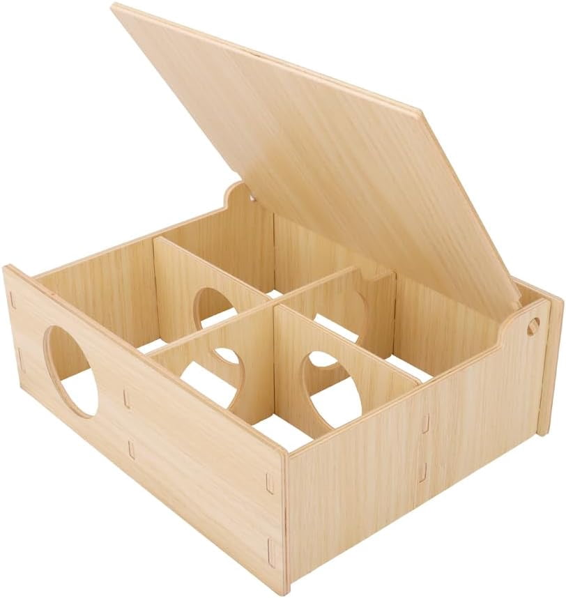 Hamster and Mouse Wooden Tunnel Cage Secret Peep Shed and Explore ...