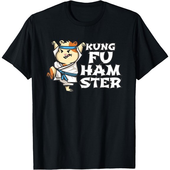 Hamsters Kung Fu Hamster With White Suit And Belt Ninja T-Shirt, Unisex T-Shirt