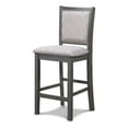 thumbnail image 1 of Han Counter Chair Set of 2- Light Gray Fabric- Dark Gray Solid Wood, 1 of 6