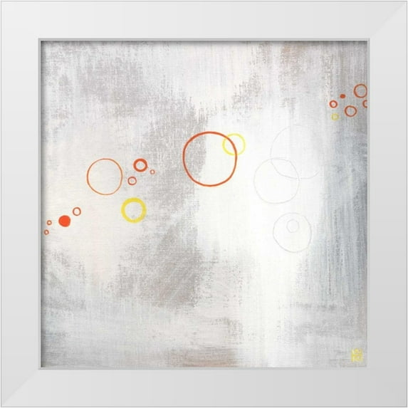 Han, Stephanie 12x12 White Modern Wood Framed Museum Art Print Titled - Asteroids II