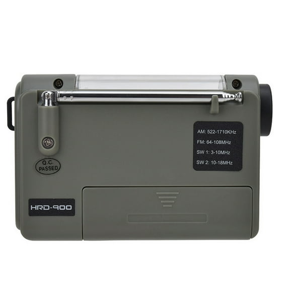 HanRongDa Radio set,SW Radio Solar Battery SOS Alarm AM SW Portable AM 2000mAh Battery SOS Solar Powered Hand Crank LED 2000mAh Powered Hand Crank Outdoor Radio Hand Crank LED HUIOP PAPAPI