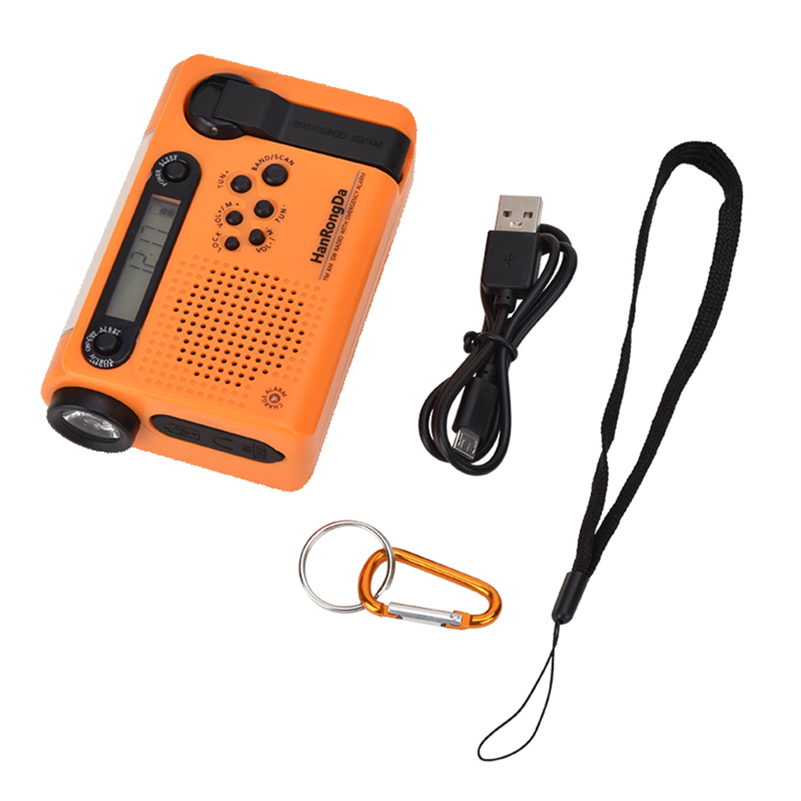 HanRongDa Radio set,SW Radio Solar 2000mAh Battery Crank LED Powered