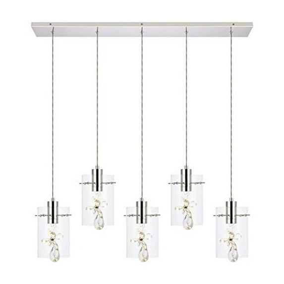 Hana 5 lights Chrome Pendant