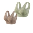 thumbnail image 1 of Hana Bra for Senior Women, 2Pcs Cotton Buttonless Comfy Lifting Shaping Bras, Full Coverage Underwire-Free Push up Bras Soft Breathable Bras for Older Women Daily Wear, 1 of 8