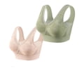 thumbnail image 1 of Hana Bra for Senior Women, 2Pcs Cotton Buttonless Comfy Lifting Shaping Bras, Full Coverage Underwire-Free Push up Bras Soft Breathable Bras for Older Women Daily Wear, 1 of 8