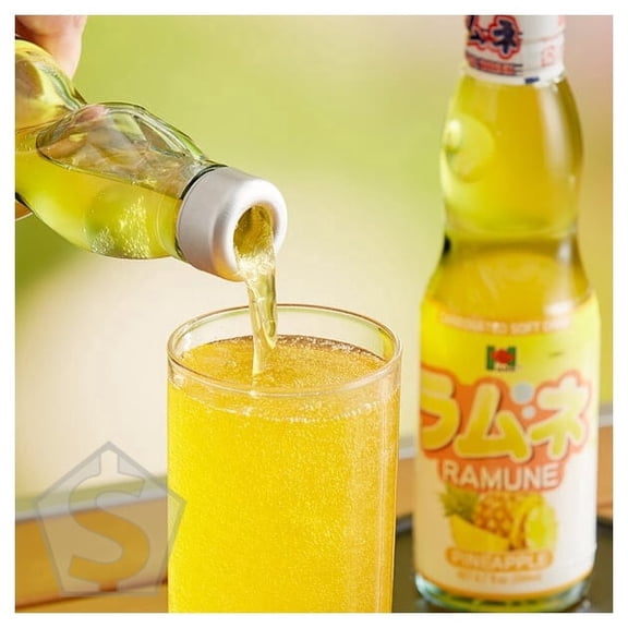 Hana Ramune Pineapple Soda 6.7 fl. oz. - 24/Case