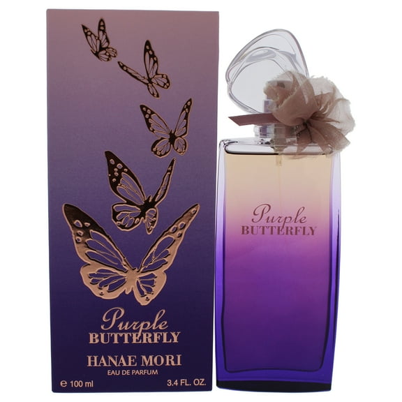 Hanae Mori Purple Butterfly Eau de Parfum, Perfume for Women, 3.4 Oz