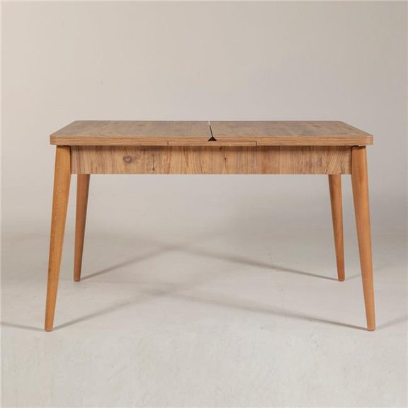 Hanah Home 869VEL5124 31.5 x 30.31 x 51.18 in. Vina Extendable Dining Table - Atlantic Pine