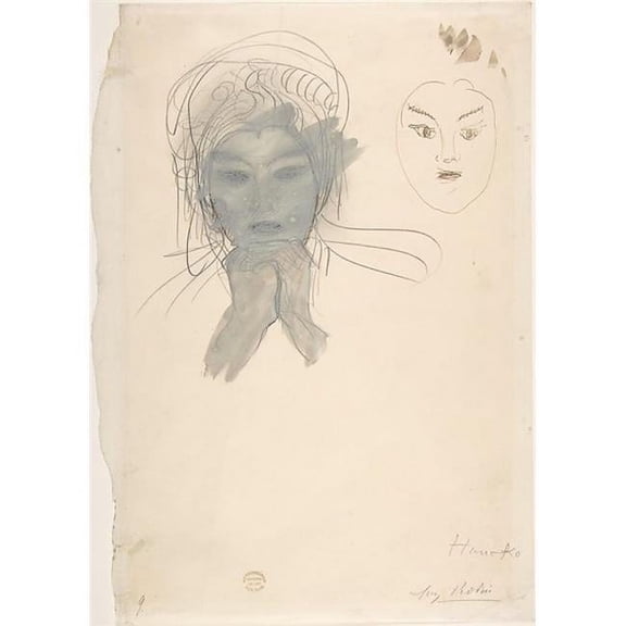 Hanako Poster Print by Auguste Rodin - French Paris 1840 1917 Meudon - 18 x 24