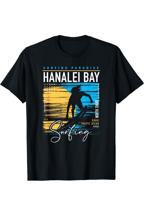 Hanalei Bay Kauai North Shore Surfing Surf Hawaii T-Shirt Unisex T-Shirt