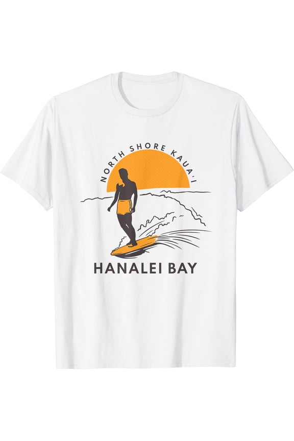 Hanalei Bay North Shore Kauai Surf Hawaii T-Shirt, Vintage T-Shirt