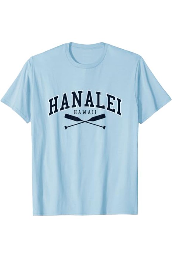 Hanalei Hawaii Coastal Beach Scenic Design T-Shirt