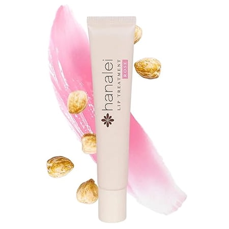 Hanalei Lip Treatment Moisturizing with Kukui Oil, Shea Butter, Agave and Grape Seed Oil, Rose