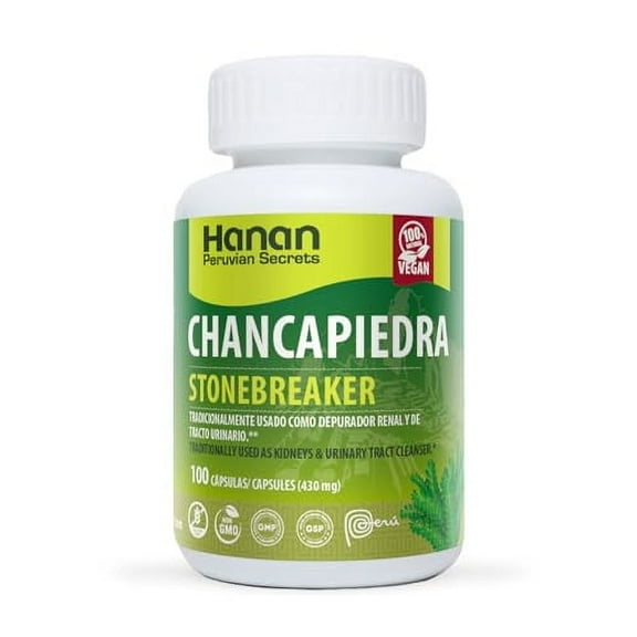 Hanan Chancapiedra Stonebreaker | 100% Natural | 100 Capsules | Aids in Promoting Normal Kidney Function Naturally