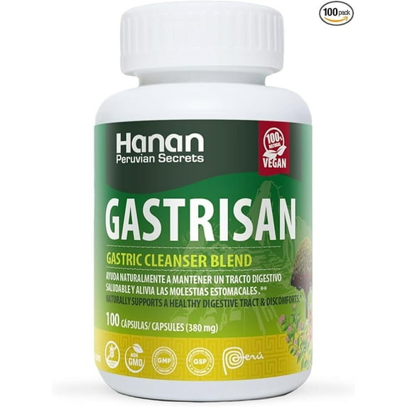Hanan Gastrisan Gastric Cleanser Blend | 100 Capsules | Naturally Aids in Supporting Healthy Digestive Tract