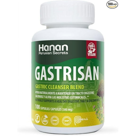 Hanan Gastrisan Gastric Cleanser Blend | 100 Capsules | Naturally Aids in Supporting Healthy Digestive Tract