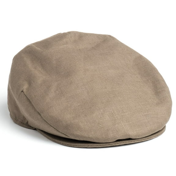 Hanan Hats Vintage Driving Cap 100% Linen Men's Flat Hat Handcrafted in Ireland