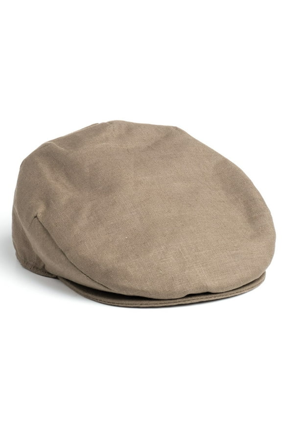 Hanan Hats Vintage Driving Cap 100% Linen Men's Flat Hat Handcrafted in Ireland