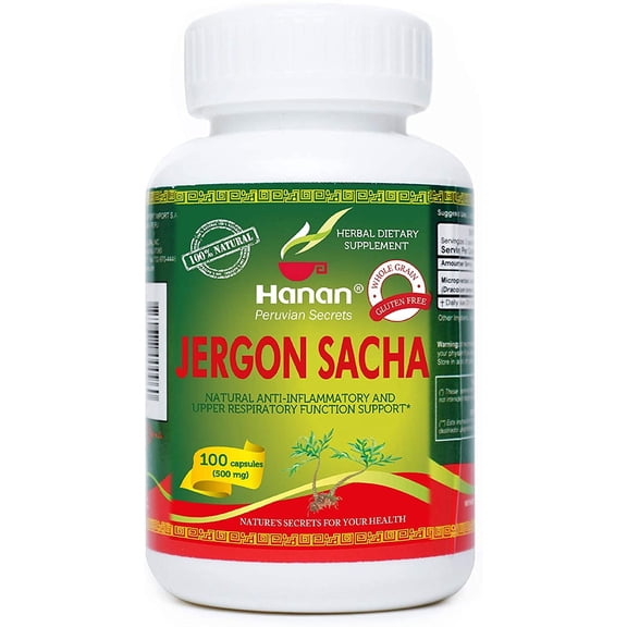 Hanan Jergon Sacha | 100 Capsules | Naturally Aids in Supporting Healthy Respiratory Functions and Immune Support