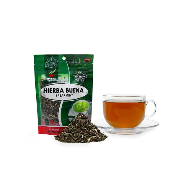 Hanan Peruvian Secrets Hierba Buena|100% Natural Spearmint|1.06oz / 30g|Naturally Aids in Fighting Digestive Disorders, Abdominal Cramps|Promotes Healthy Digestion (1 Pack)