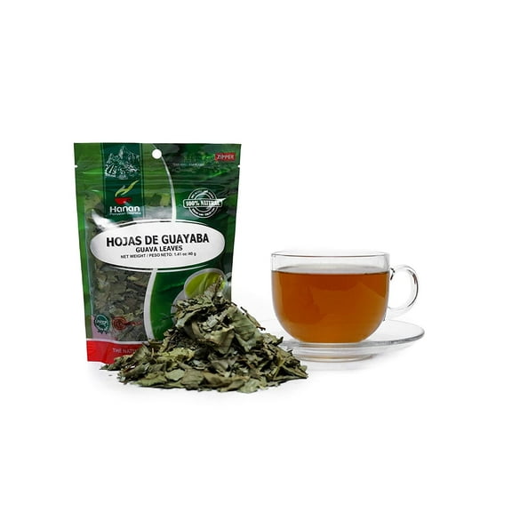 Hanan Peruvian Secrets Hojas De Guayaba Herbal Tea | 100% Natural Guava Leaves | 1.41oz / 40g Loose Leaf Bag | Naturally Supports Normal Blood Sugar Levels and Occasional Stomach Discomfort- 1 Pack