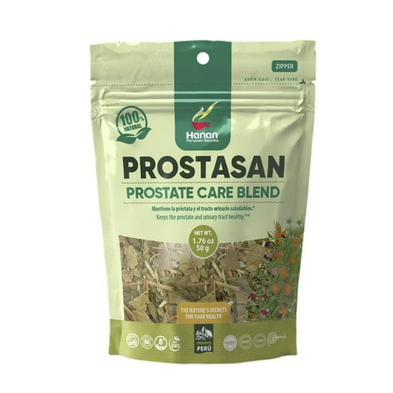 Hanan Peruvian Secrets Prostasan Herbal Tea | 100% Natural Prostate Care Blend | 1.76oz / 50g | Naturally Aids in Cleansing the Prostate and Urinary Tract - 6 Pack