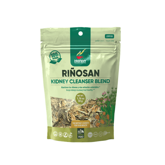 Hanan Peruvian Secrets Rinosan Herbal Tea | 100% Natural Kidney Cleanse Aid Blend | 1.76oz / 50g | Naturally Aids in Supporting Healthy Kidney and Urinary Tract Function - 1 Pack