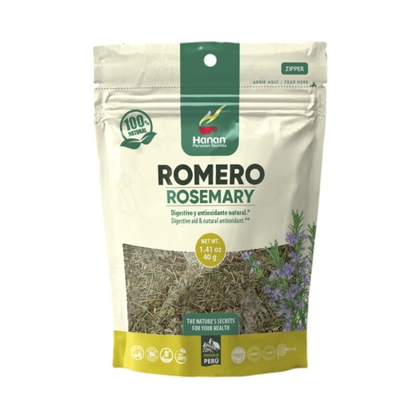 Hanan Peruvian Secrets Romero| 100% Natural Rosemary | 1.41oz / 40g |Naturally Aids in Alleviating Digestive and Menstrual Cramps | Promotes Healthy Circulation (3 Pack)