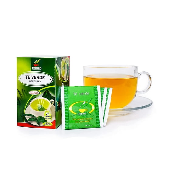 Hanan Peruvian Secrets Te Verde| 100% Natural Green Tea | 25 Tea Bags| Aids in Maintaining Healthy Cholesterol Levels| Promotes Proper Digestion of Fats - 1 Pack