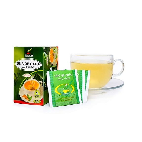 Hanan Peruvian Secrets Una De Gato Herbal Tea | 100% Natural Cat’s Claw Bark | 25 Tea Bags | Naturally Aids in Supporting a Healthy Immune System - 3 Pack