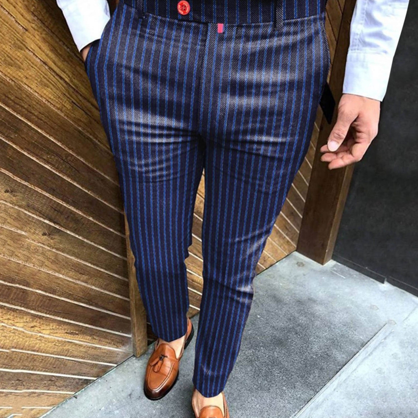 Hanas 2023 Mens Pants Men's Fashion Stretch Dress Pants Slim Hanas 2023 Mens Pants Men's Fashion Stretch Dress Pants Slim