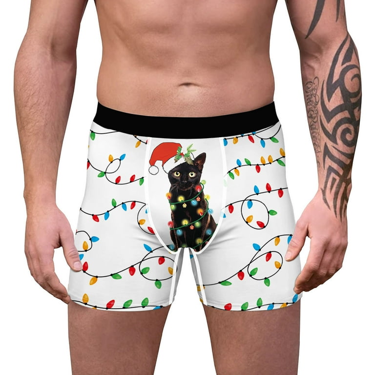 Hanas 2024 Underwear Mens Funny Briefs Underwear Sports Breathable Soft  Briefs Gag Gifts for Men Valentines Day Multi-Color Xl