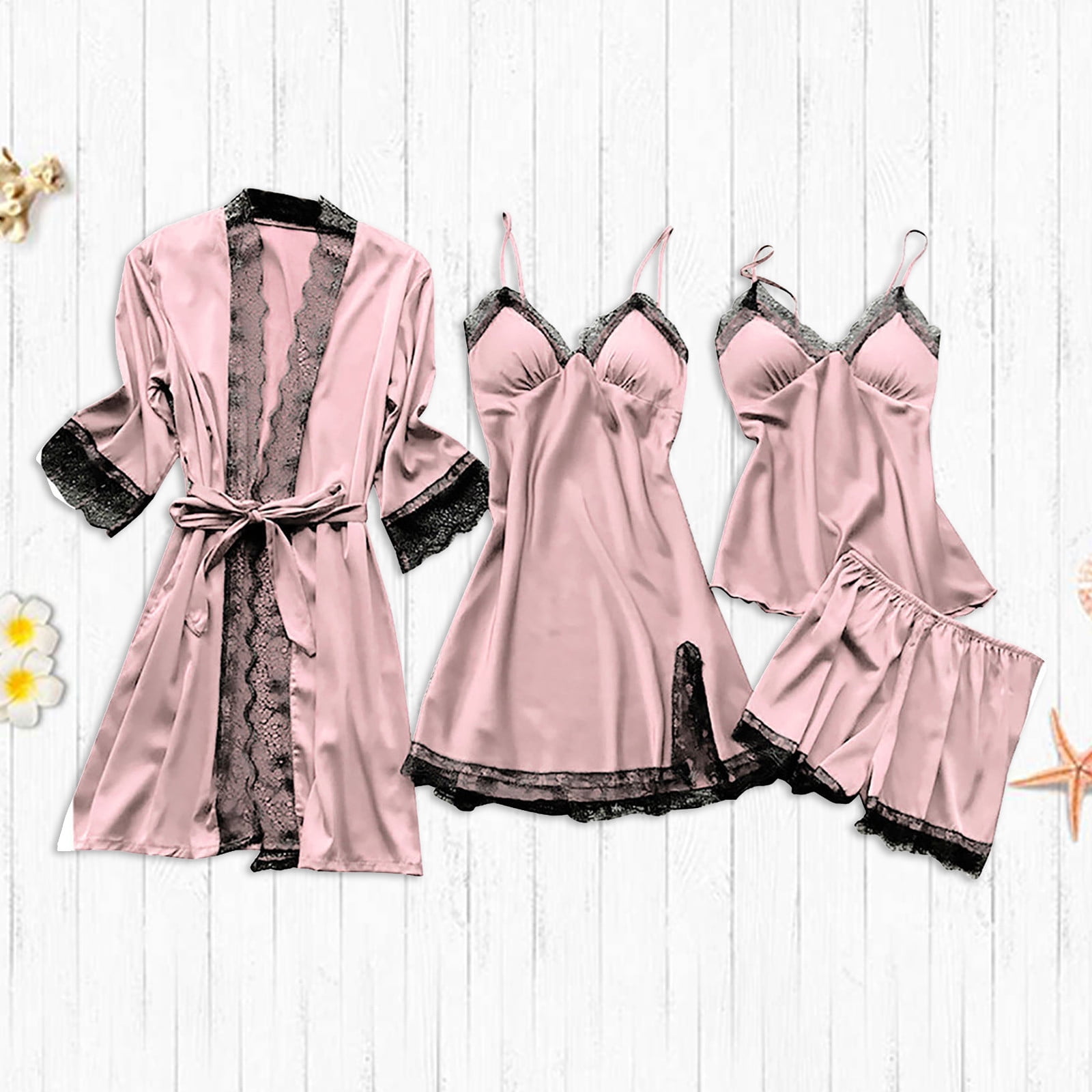Buy Freely Satin Honeymoon wear Women Nighty Set/Nightdress/Night Suit -  Pack of 7 Online at desertcartINDIA