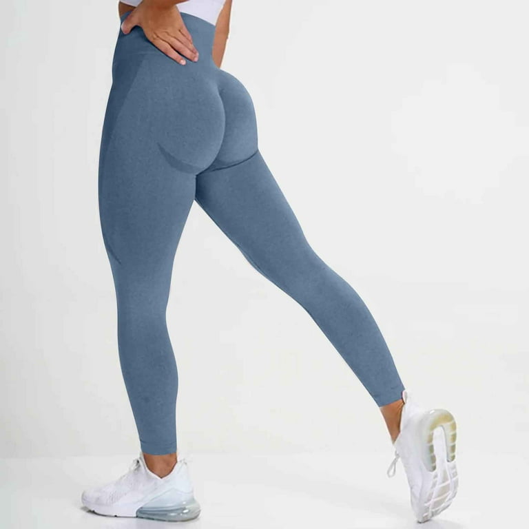 Hanas Fashion Socks Seamless Butt Lifting Workout Leggings for Women High  Waist Yoga Pants Blue XL 