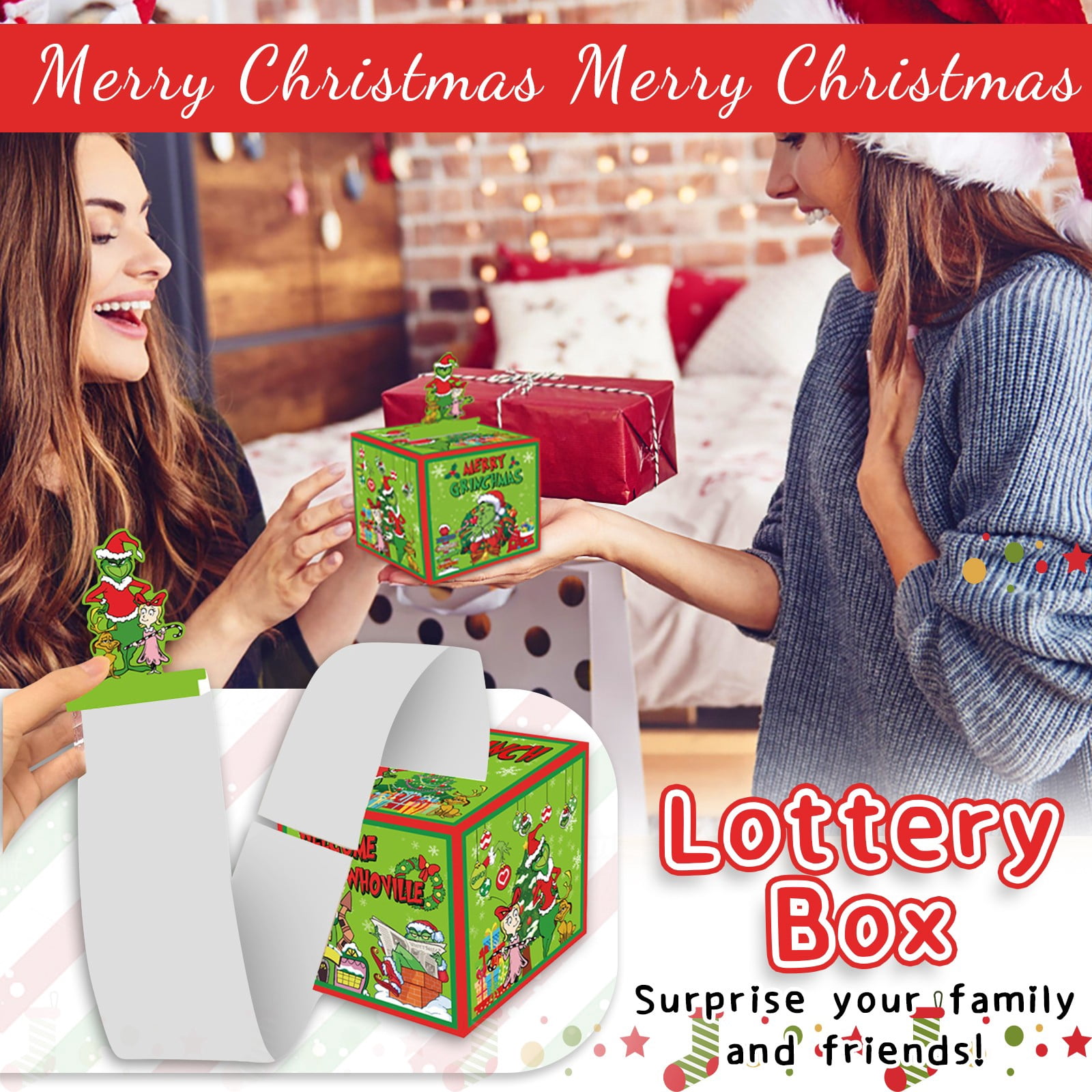 Grinch Raffle Hanas Grinch Decorations Christmas Grinch 2024 Christmas Theme Paper ...